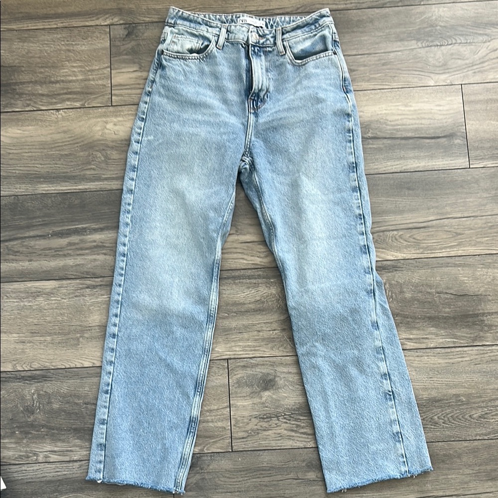 Zara High Rise Women's Jeans - Light Blue